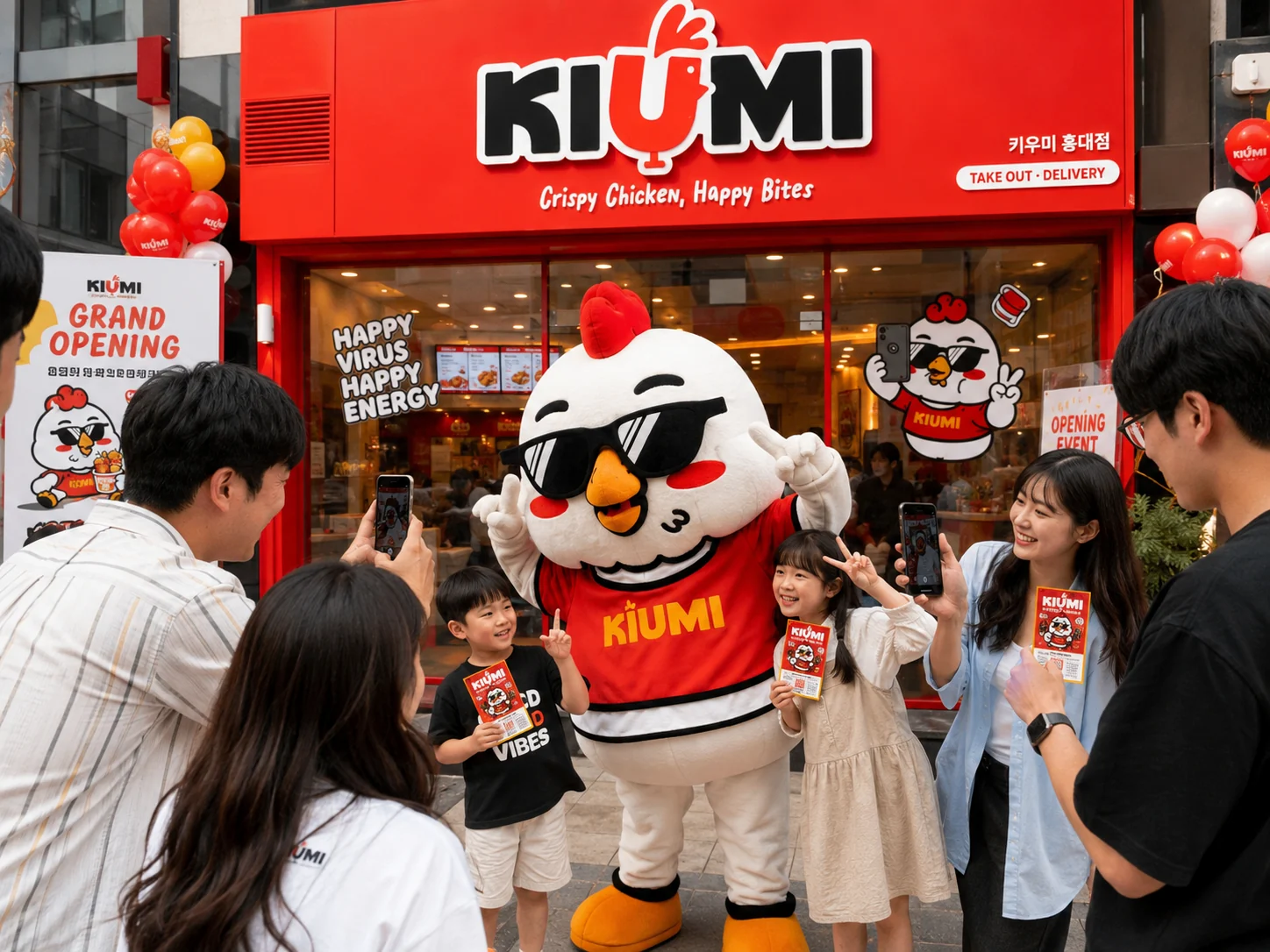 Không khí sự kiện giới thiệu mô hình KIUMI trước cửa hàng