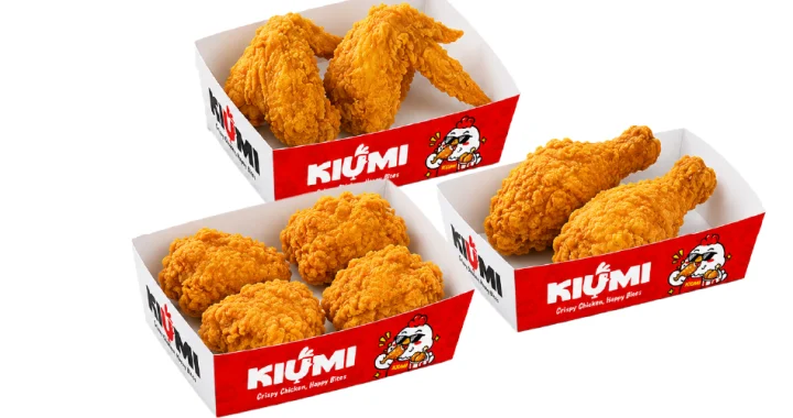 Combo đặc biệt KIUMI gồm nhiều hộp gà rán với các phần khác nhau