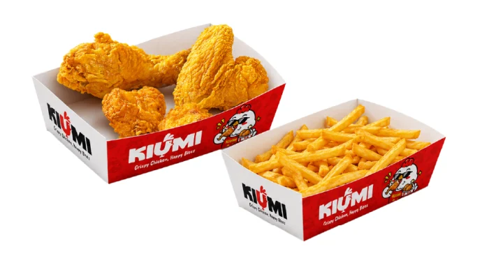 Combo hai người KIUMI với gà rán và khoai tây